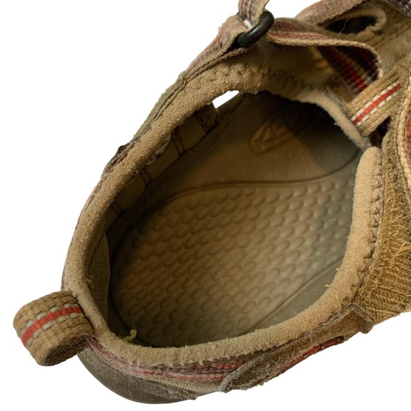 Keen Mens Brown Red Waterproof Sandals Bungee Hiking Shoe Size 5 - Picture 13 of 15